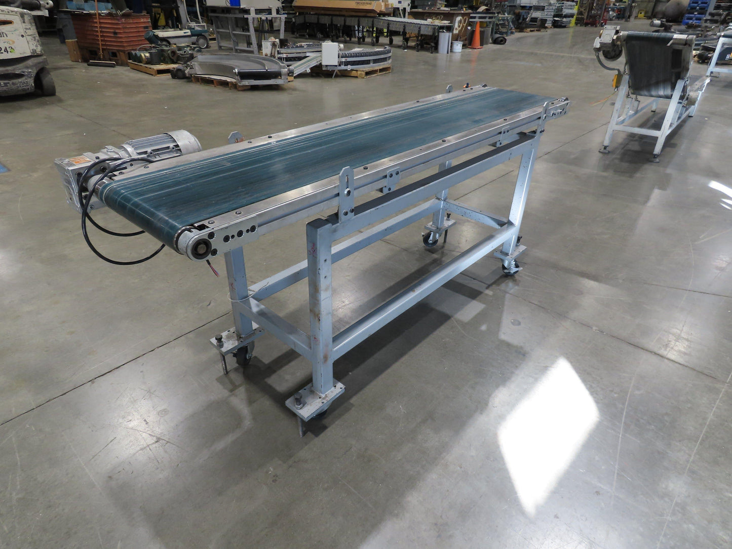 Gammerler 20"x 81"L Slider Bed Conveyor 14" Flat Belt 285 FPM 480V Low Profile