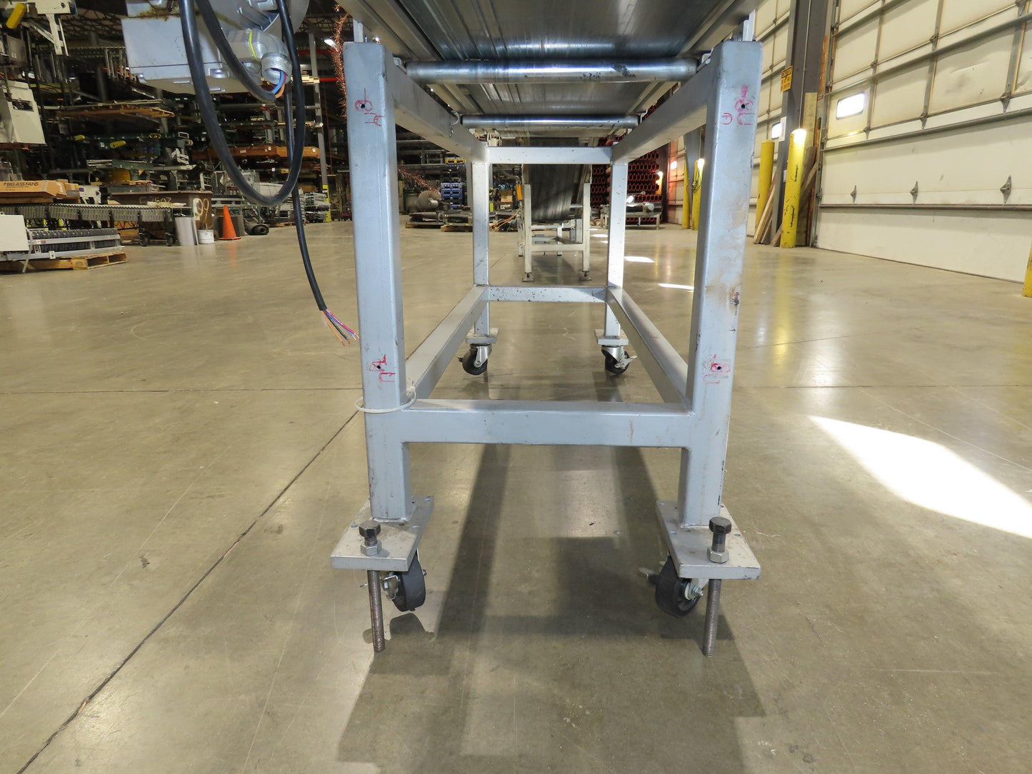 Gammerler 20"x 81"L Slider Bed Conveyor 14" Flat Belt 285 FPM 480V Low Profile