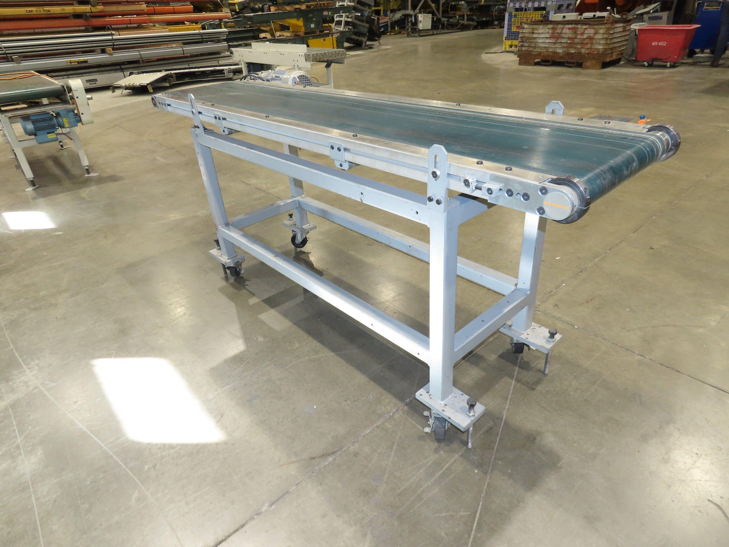 Gammerler 20"x 81"L Slider Bed Conveyor 14" Flat Belt 285 FPM 480V Low Profile