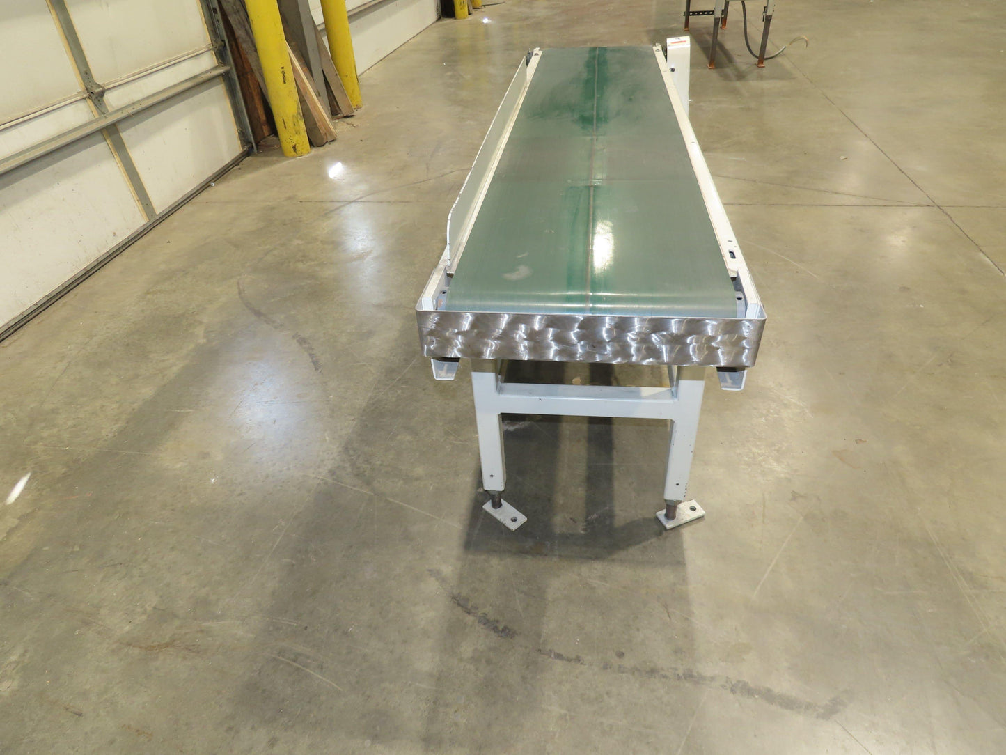 Buhrt 18"x 77" Slider Bed Conveyor 16" Flat Belt 460V RH Belt Drive 250 FPM
