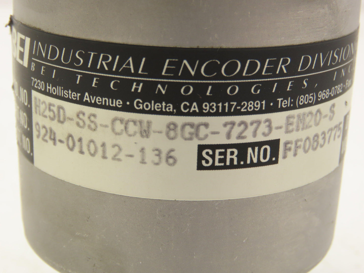 BEI Sensors H25D-SS-CCW-8GC-7273-EM20-S Rotary Encoder 5-28VDC