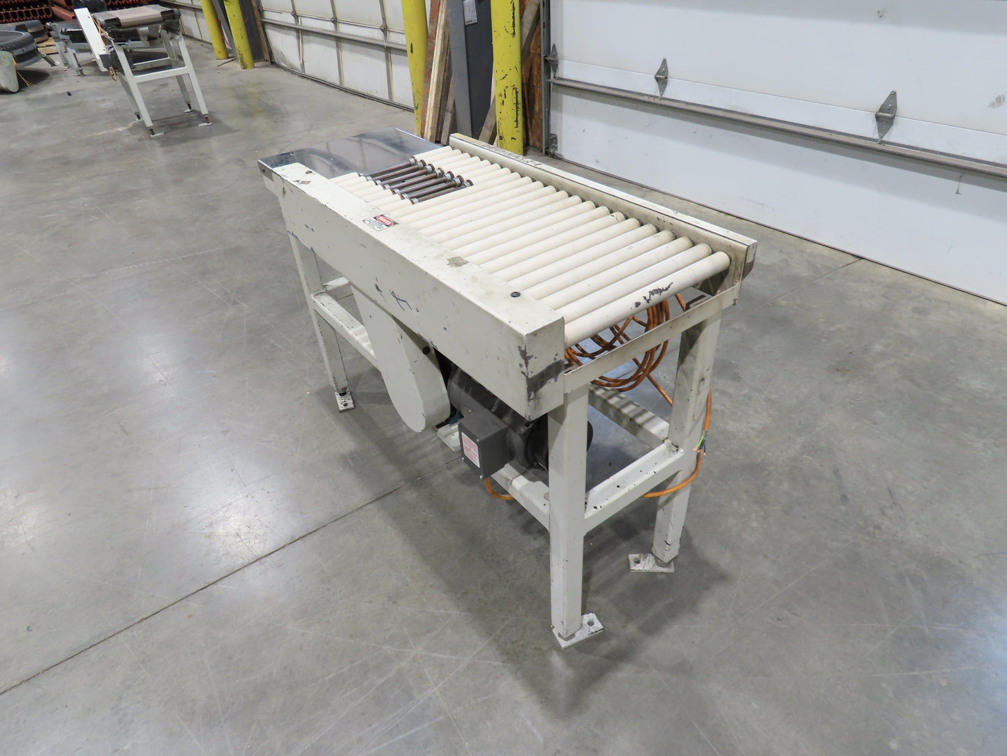 Buhrt 20"x 50"L Plastic Roller Conveyor 16"BF 80 FPM Chain Drive 460V