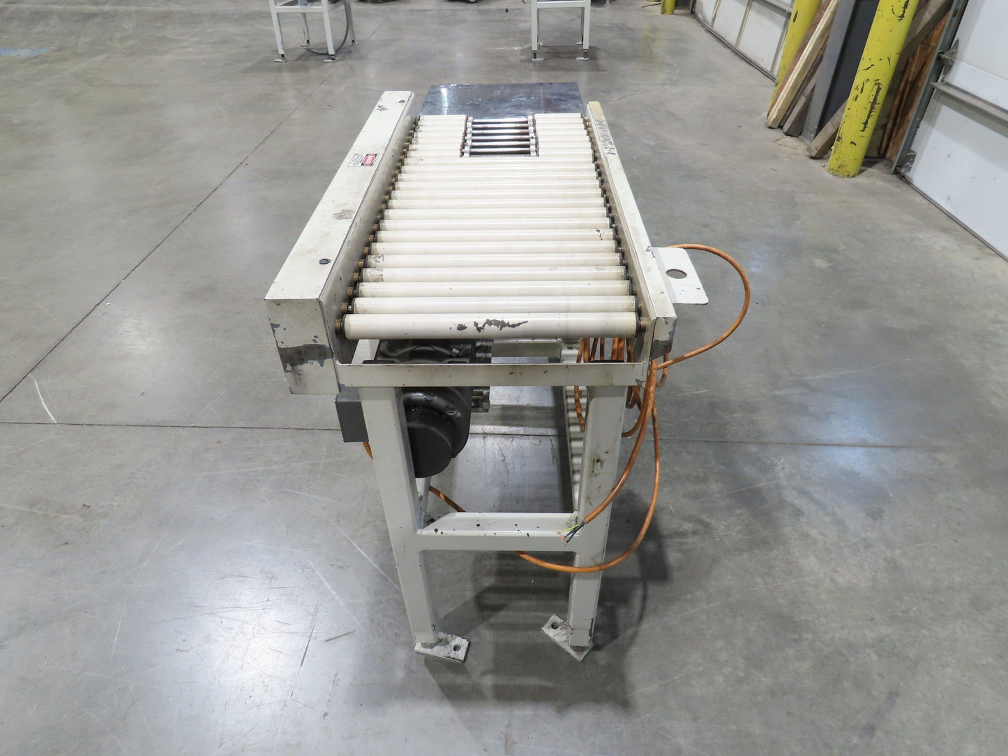 Buhrt 20"x 50"L Plastic Roller Conveyor 16"BF 80 FPM Chain Drive 460V