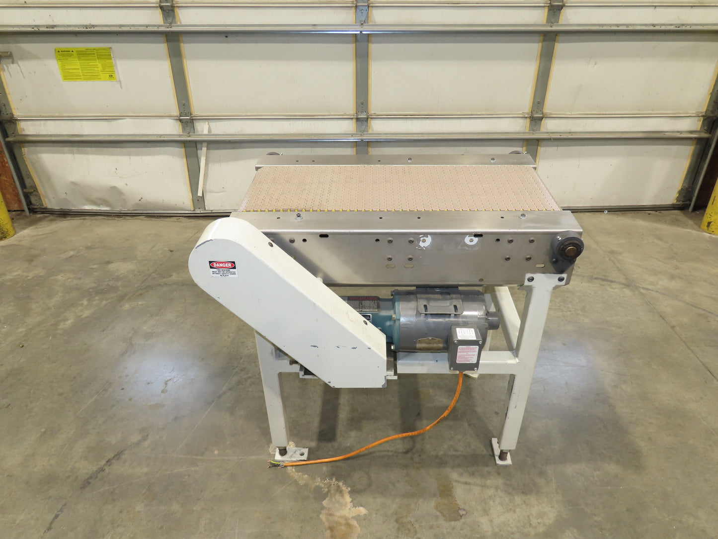 Buhrt 20"x 34"L Plastic Chain Conveyor 12" Mattop Intralox LH Belt Drive 460V