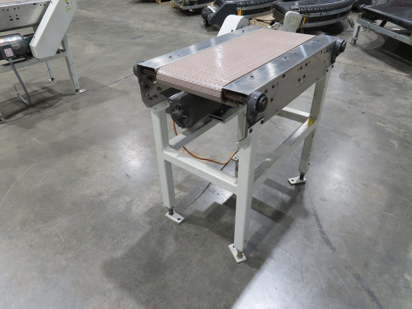 Buhrt 20"x 34"L Plastic Chain Conveyor 12" Mattop Intralox LH Belt Drive 460V