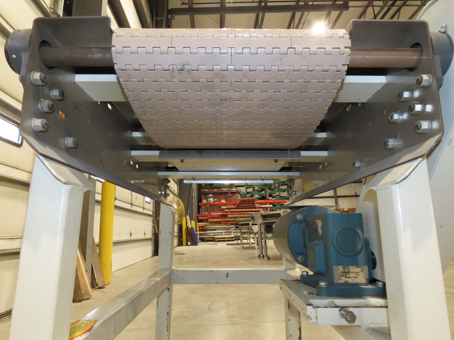 Buhrt 20"x 34"L Plastic Chain Conveyor 12" Mattop Intralox LH Belt Drive 460V