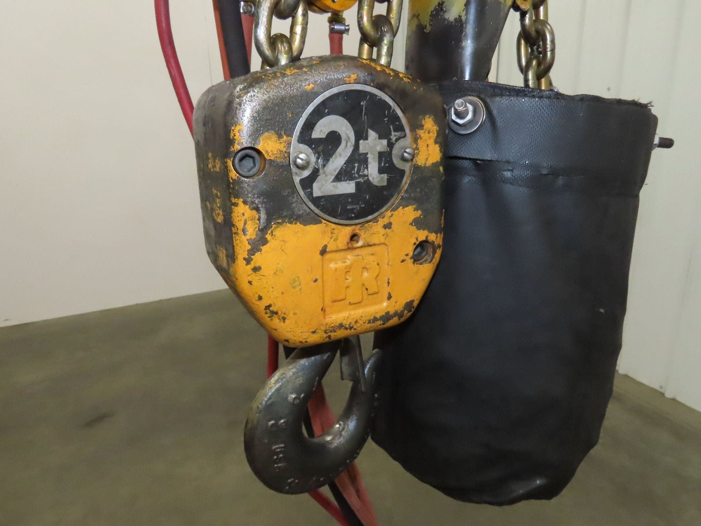 Ingersoll Rand HL2000 2 Ton 4000Lb Pneumatic Air Hoist 16' Lift w/Power Trolley