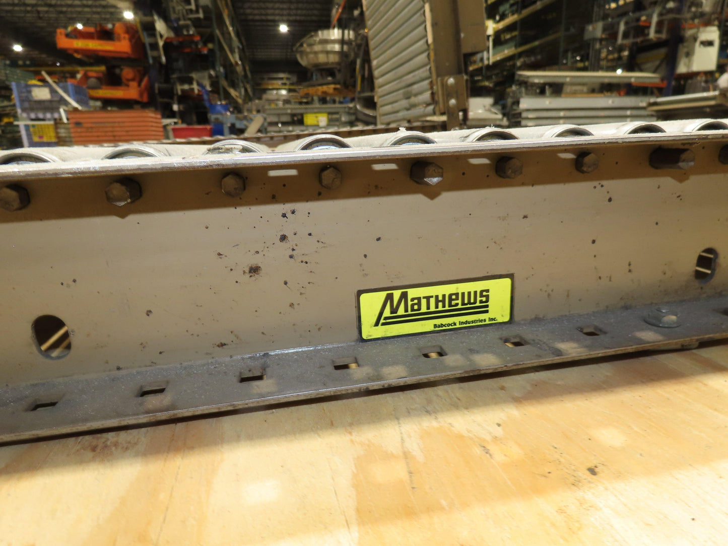 Mathews 30"x 17' 10" Gravity Roller Conveyor Walk-Thru Gate 1-3/8" Roller 27"BF