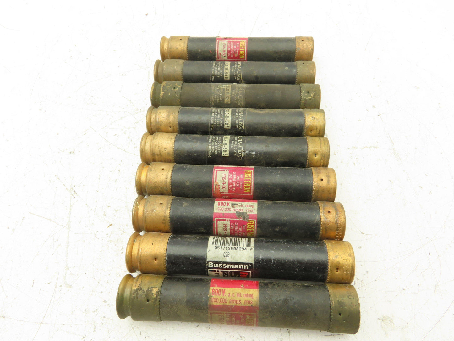 Buss Bussman FRSR50 FRS-R-50 Time Delay Fuse 50Amp RK5 600VAC 300VDC Lot of 9