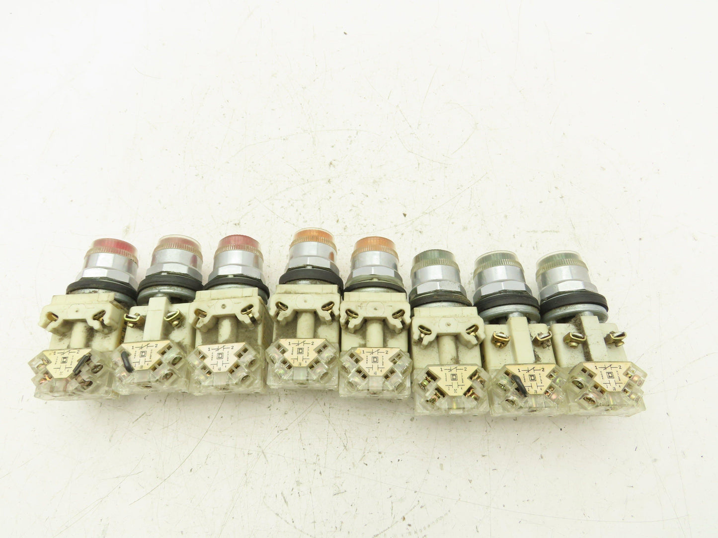 Square D 9001-KM1 Series H 30mm Guarded Button Contactor Block Mixed Lot of 8