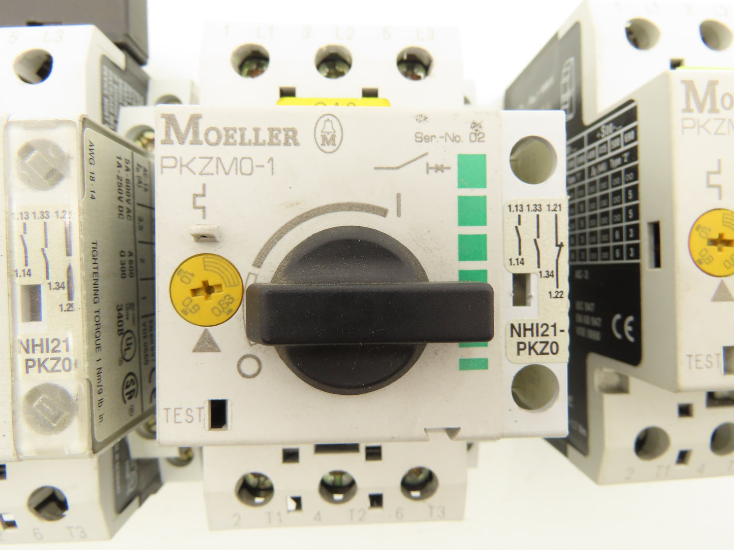 Moeller PKZMO-1 Manual Motor Starter 1A 600VAC 3PH 1/2HP Lot Of 6