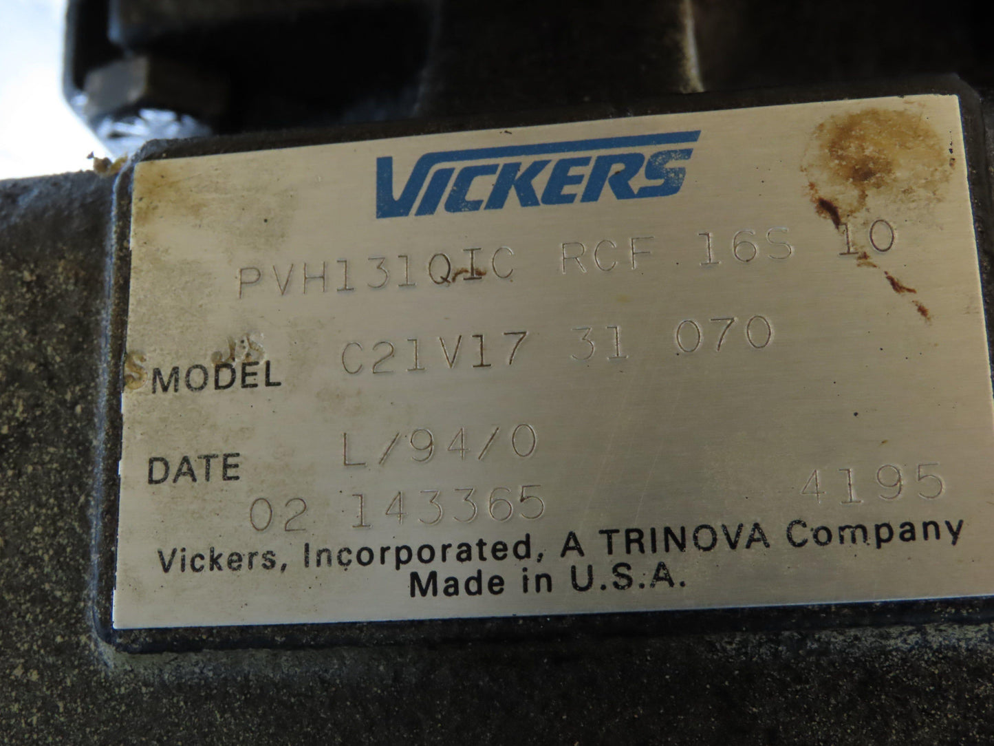 Vickers Hydraulic 4 Pump Unit 8-40 GPM 2500 PSI 75Hp 230/460V