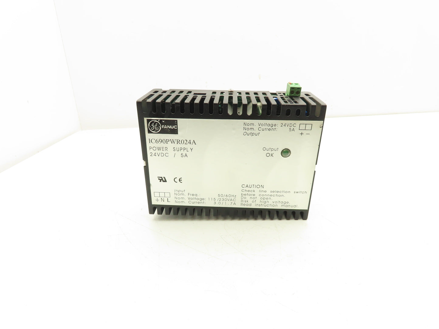 GE Fanuc IC690PWR024A Power Supply 24VDC 5A 115/230VAC 3.0/1.7A