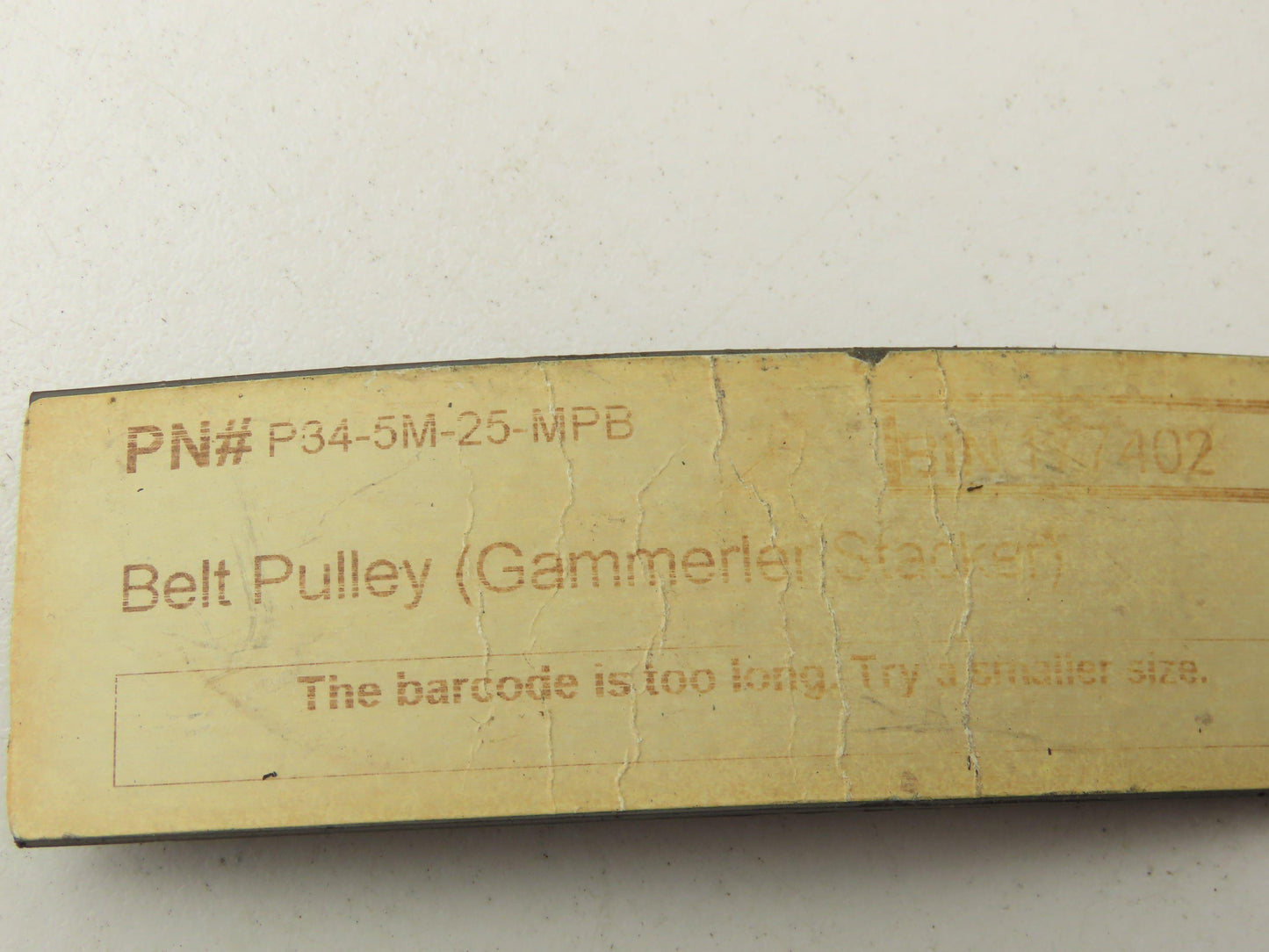 Gammerler P34-5M-25 Timing Belt Pulley 2" OD 1.75" W Lot of 6