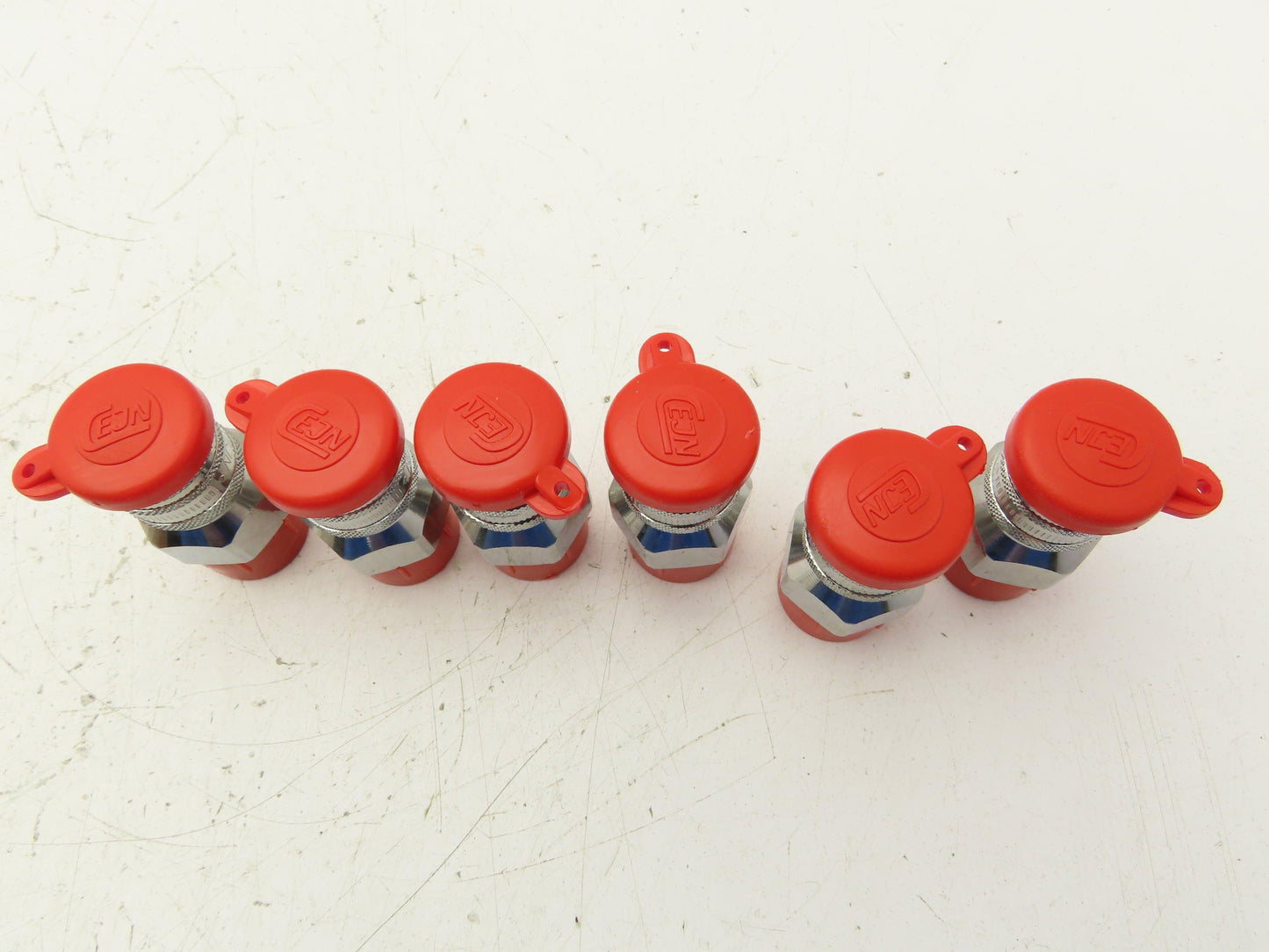 EJN 414 1257 Quick Disconnect Valved Fluid Coupler 3/4" Male Thread Lot of 6