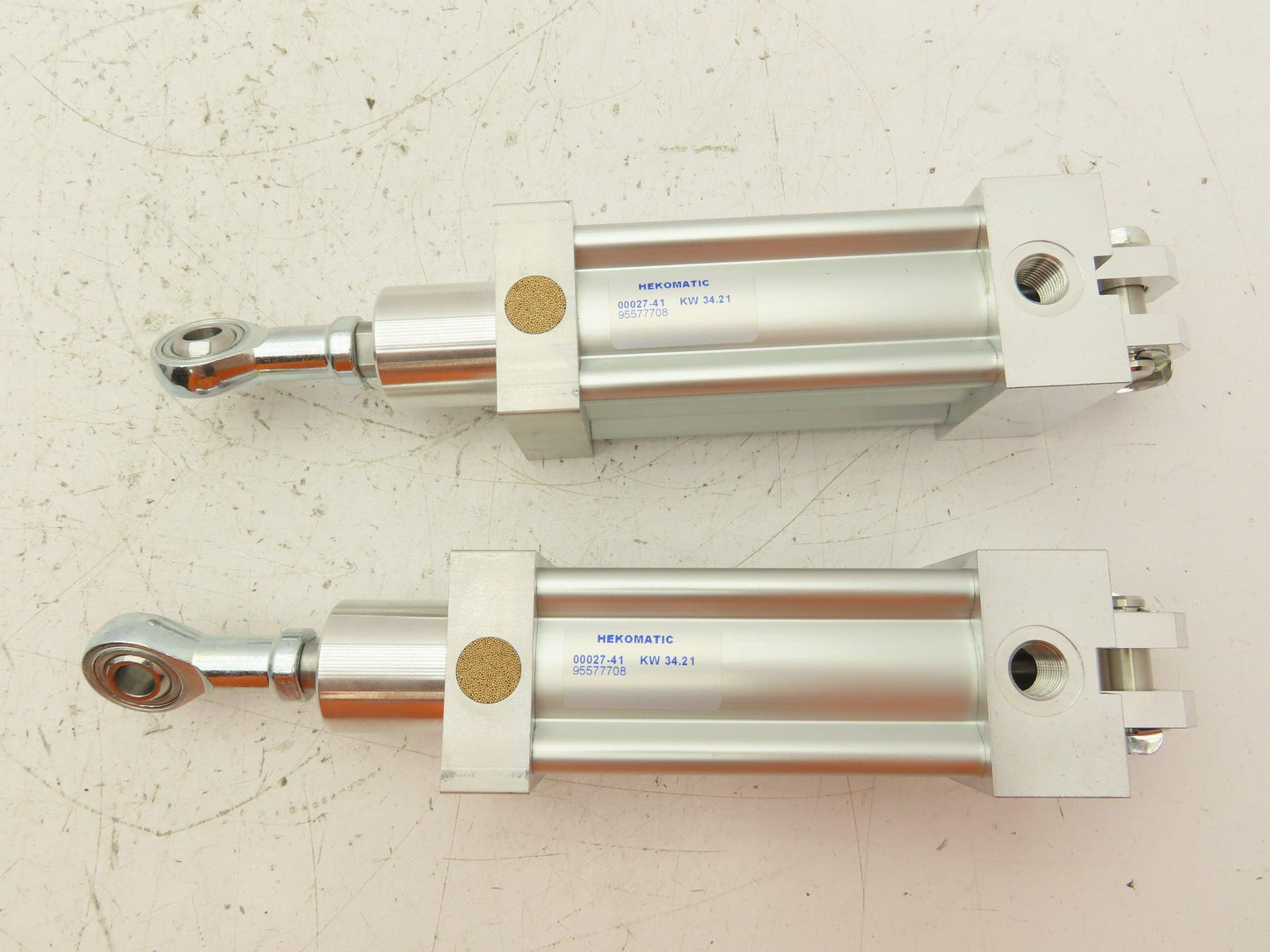 Hekomatic 00027-41 Pneumatic Cylinder Push Spring Return Lot of 2