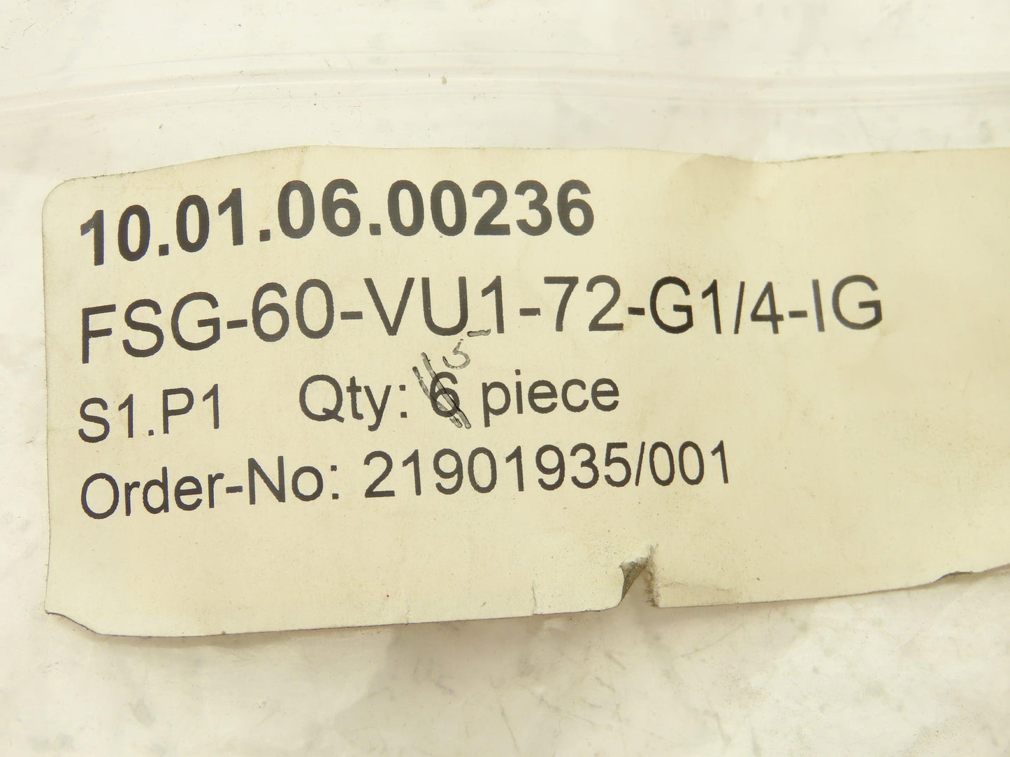 Schmalz FSG-60-VU1-72-G1/4-IG Vacuum Suction Cup 1/4" 62.5mm