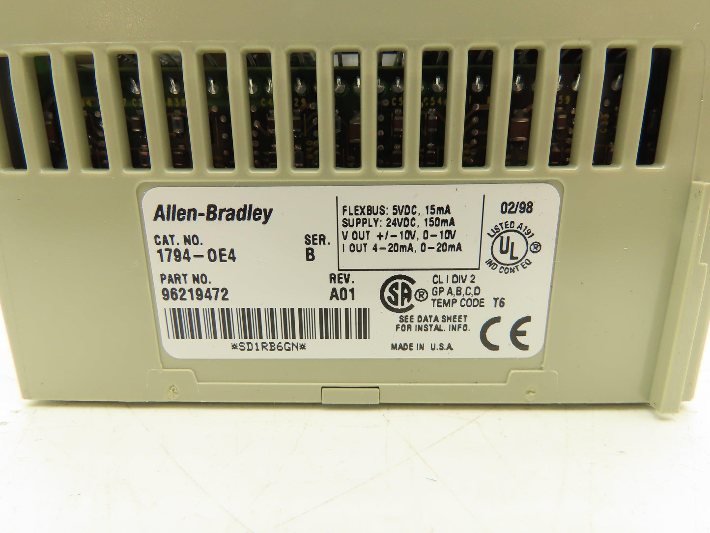 Allen Bradley 1794-OE4 Flex I/O Analog Output Module 1794-TB3 Terminal Block