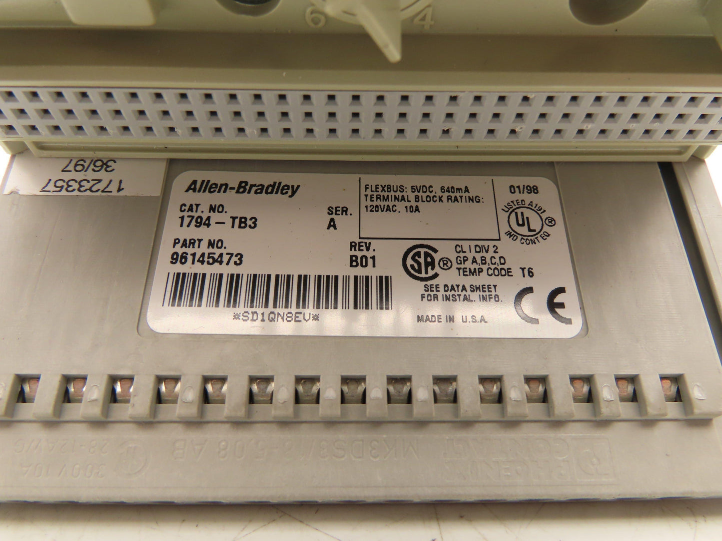 Allen Bradley 1794-OE4 Flex I/O Analog Output Module 1794-TB3 Terminal Block