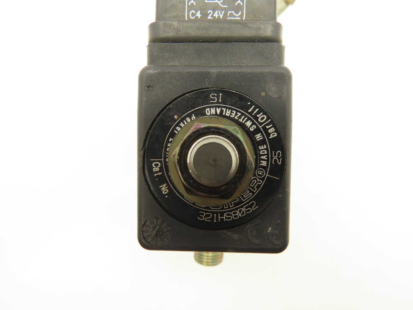 Parker 321H2522 Brass Solenoid Valve 2-Way NC G1/2" BSPP 24V 25bar