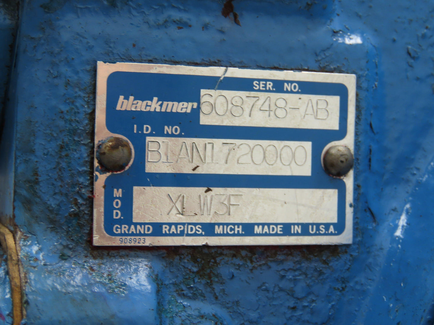 Blackmer XLW3F 3" Sliding Vane Pump Positive Displacement 7.5Hp 230/460V RH