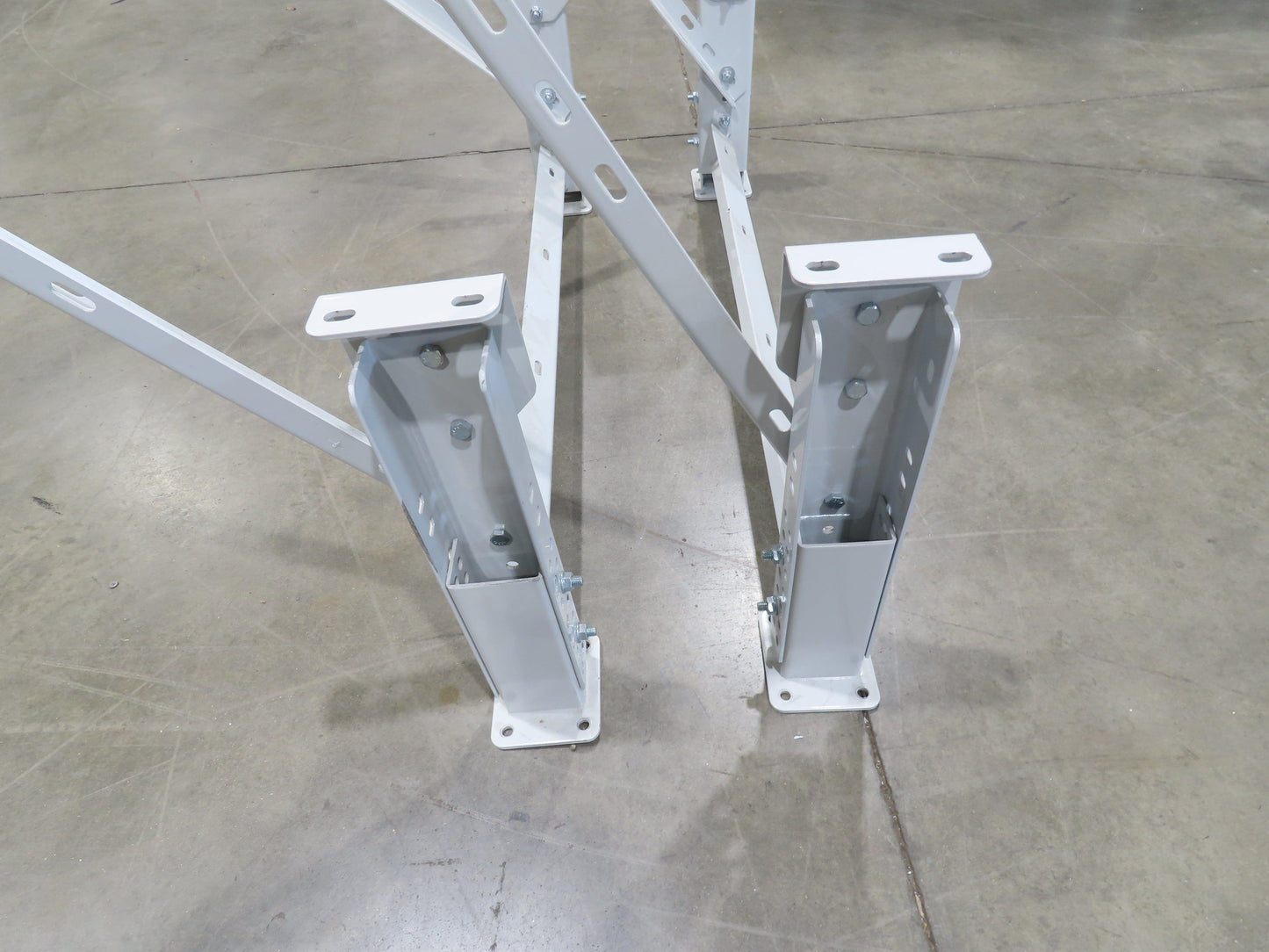 ConveyX Roller Conveyor Leg Support 39.5"W 16-20"H (Fits 42" Frame) Lot of 2