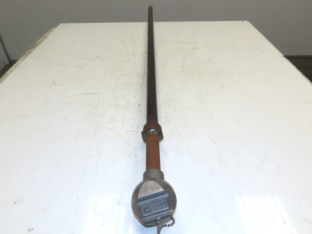LN Leeds & Northrup Type J Thermocouple Pipe Well 1"x 48" Steel Pipe 1-1/4" NPT