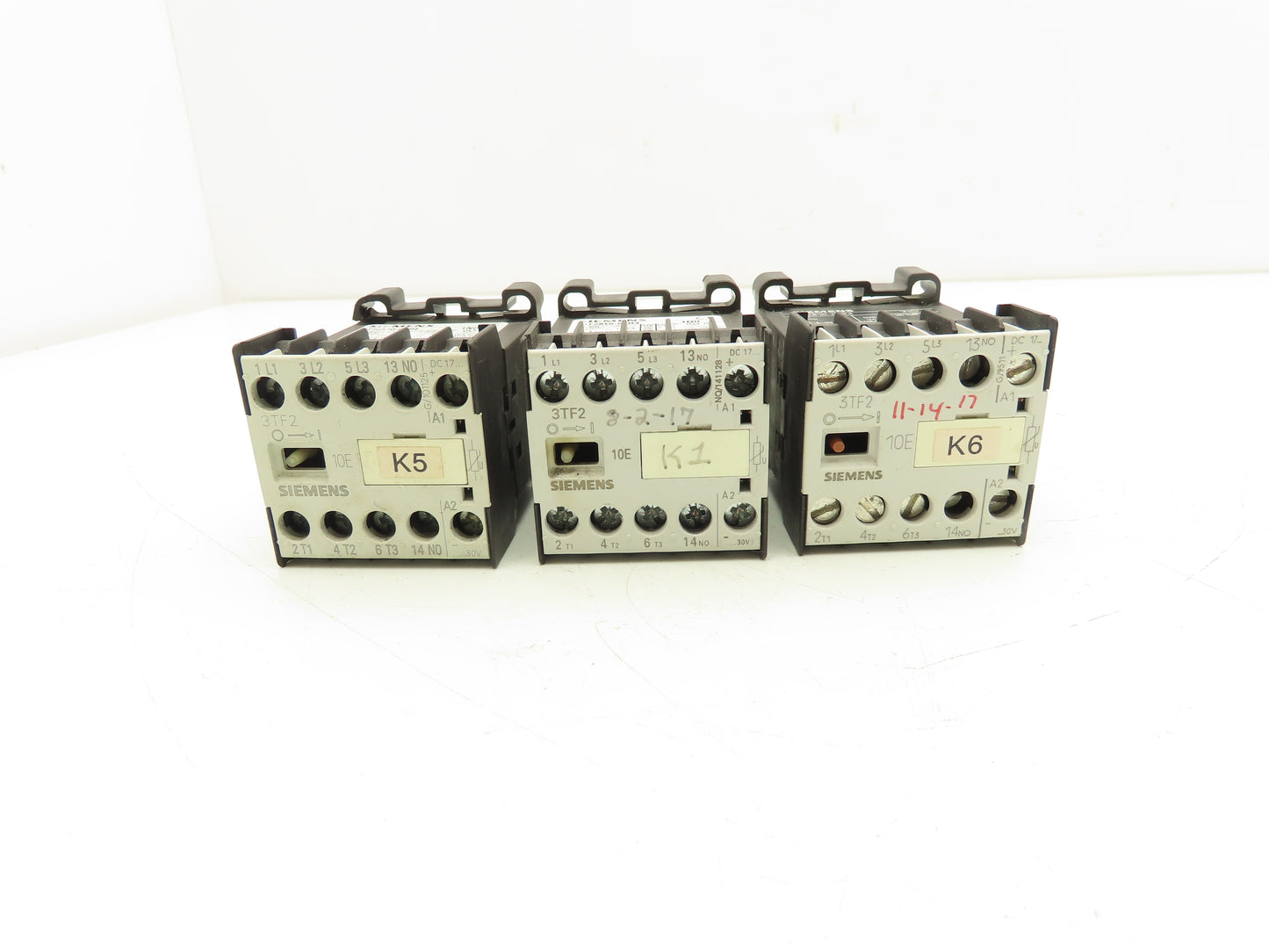 Siemens 3TF2810-0LB4 Contactor Sz 00 3-Pole 16A 1NO 600V 3PH 24VDC Coil Lot of 3
