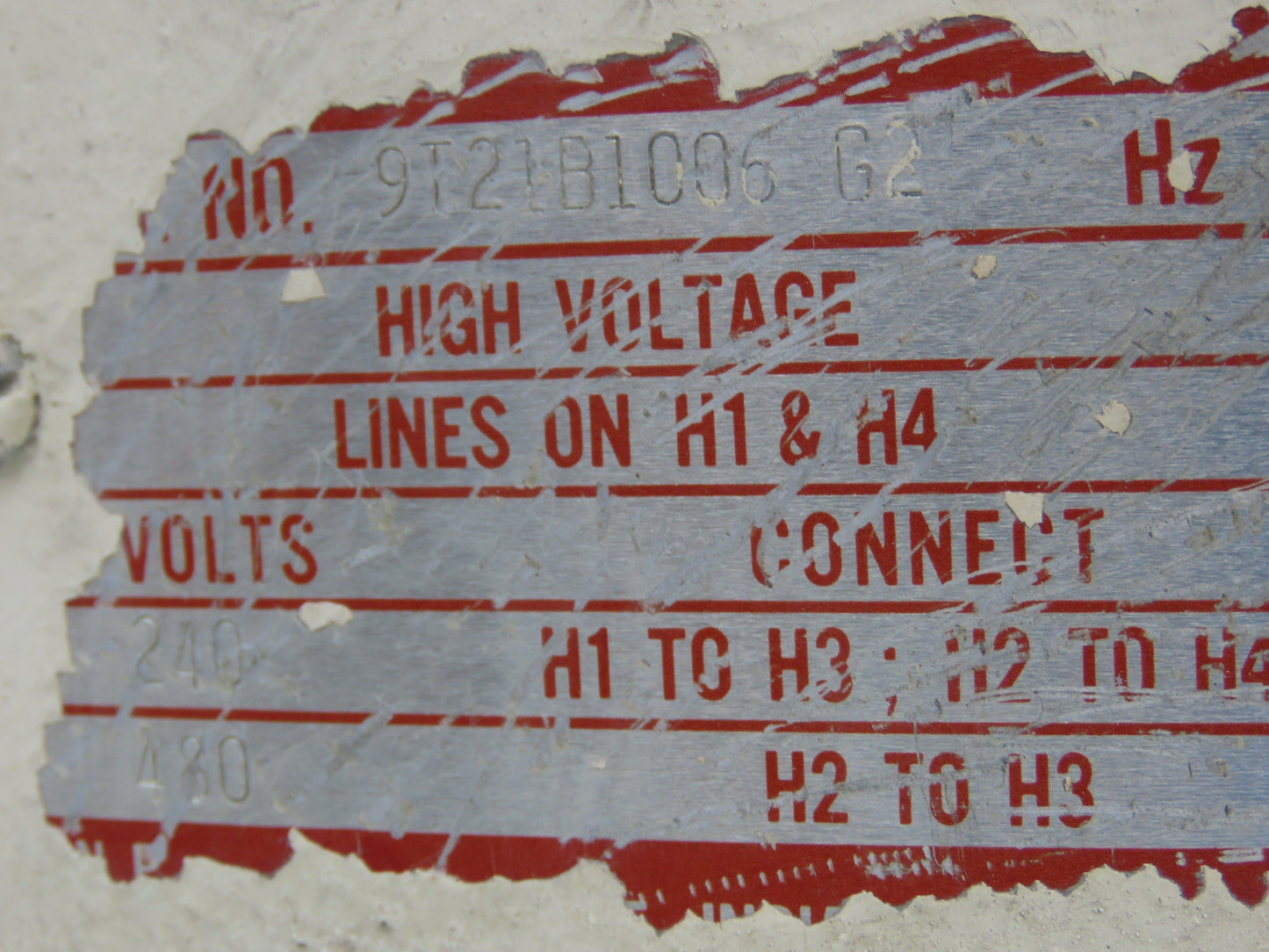 GE 9T21B1006G2 Stepdown Power Transformer 10kva 1Ph HV 240/480 LV 120/240