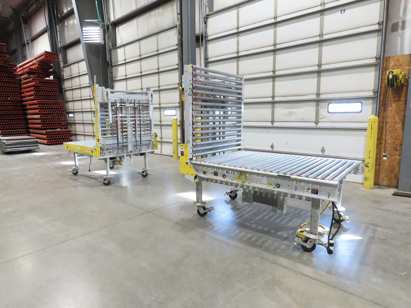 ConveyX 52"x 20' MDR Motorized Roller Conveyor 48"BF Manual Drive-Thru Gate 115V