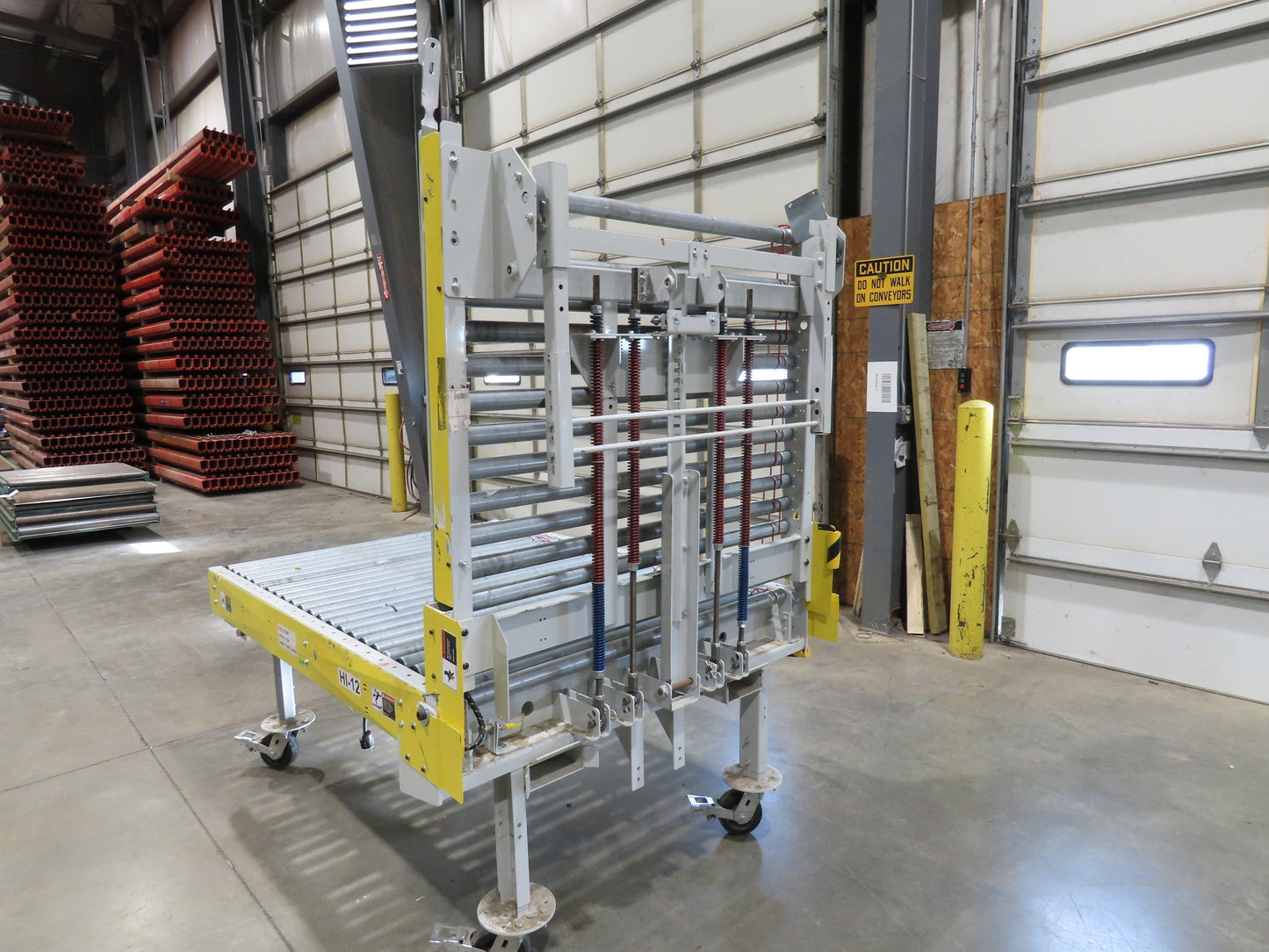 ConveyX 52"x 20' MDR Motorized Roller Conveyor 48"BF Manual Drive-Thru Gate 115V
