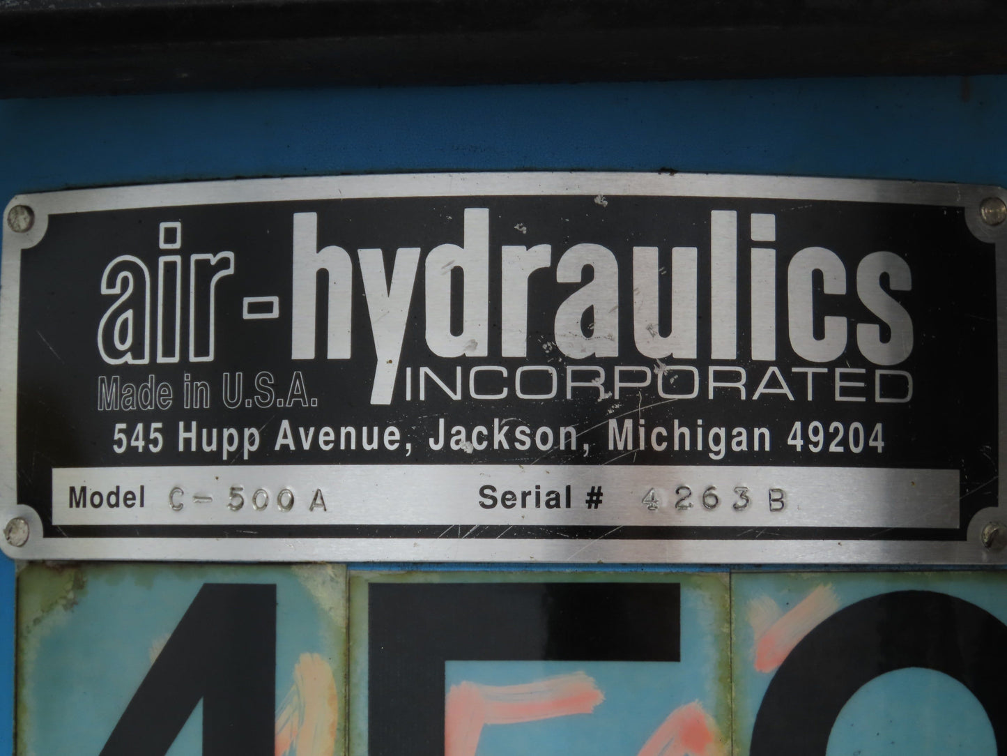 Air Hydraulics C-500A Hydraulic Punch Press 15 Ton 6" Stroke 8.25" D Pneumatic
