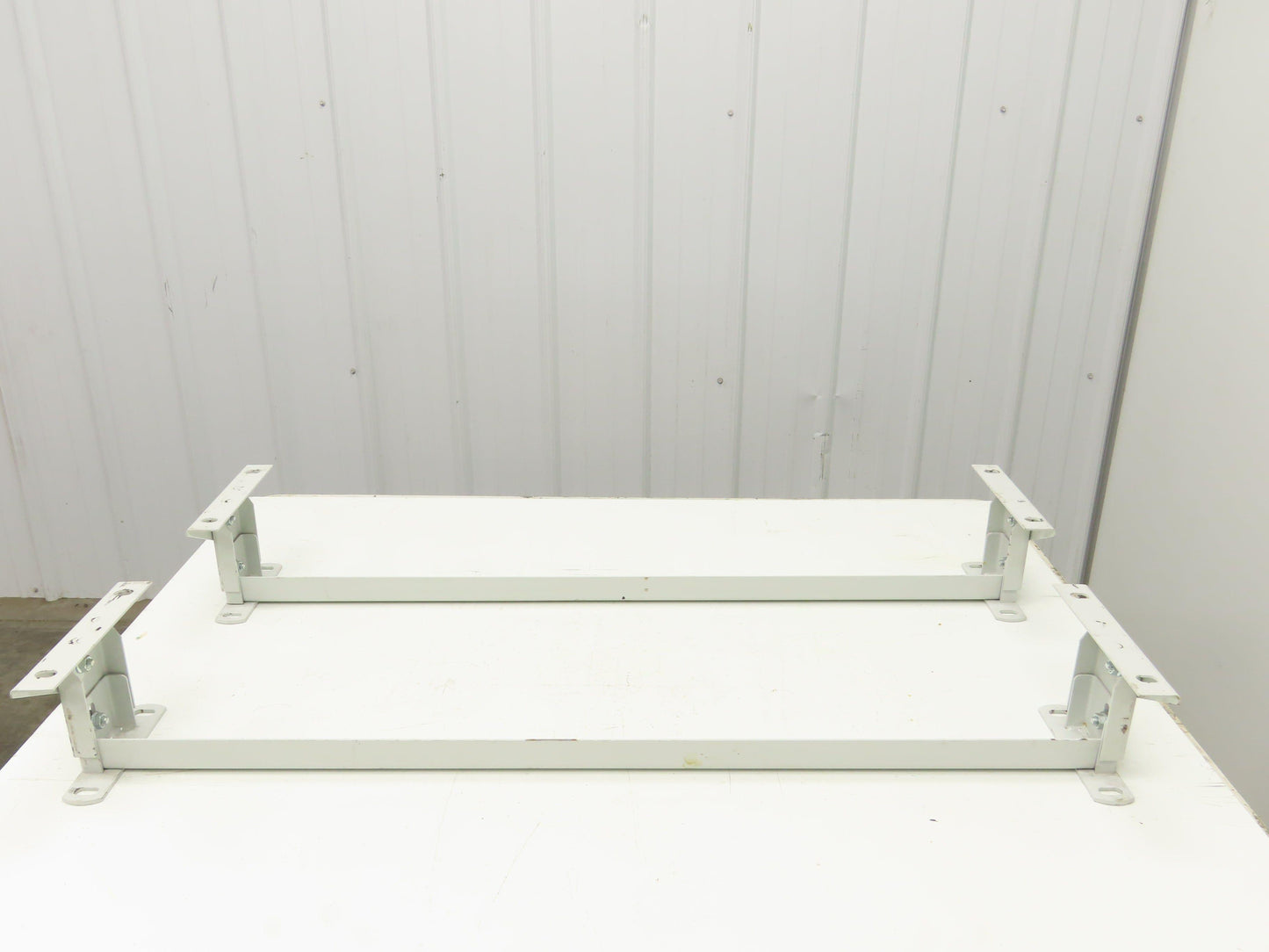 Hytrol 40"W Conveyor Leg Floor Support 4-5/8"-6-1/4"H Lot of 2