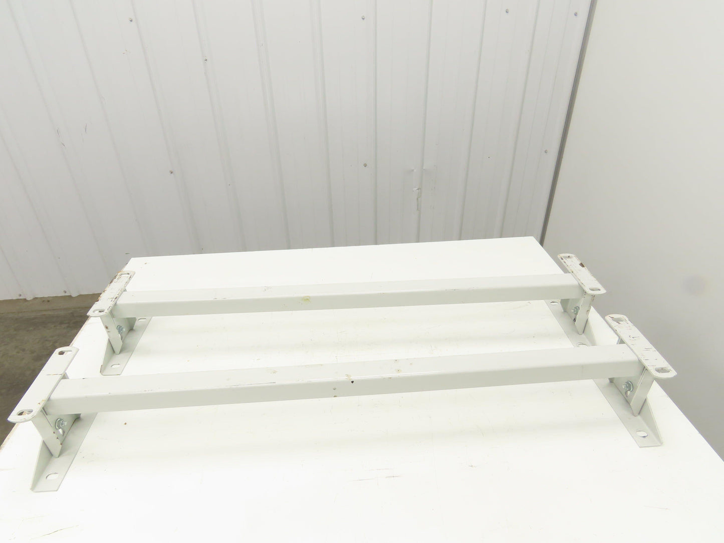 Hytrol 40"W Conveyor Leg Floor Support 4-5/8"-6-1/4"H Lot of 2