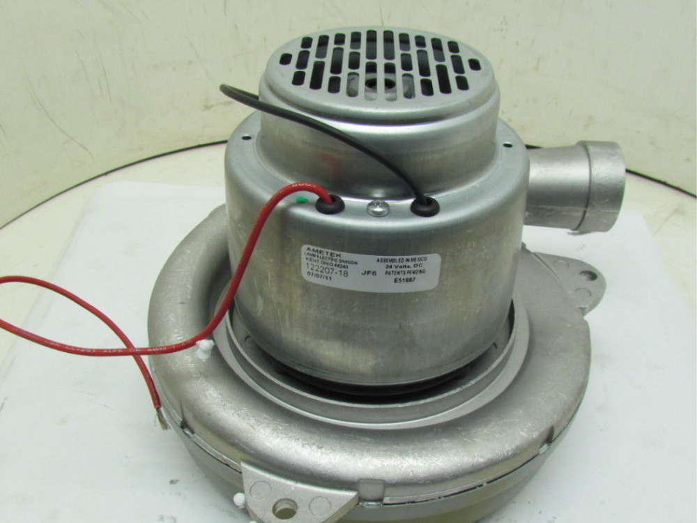 Ametek 122207-18 2-Stage 1-Speed Vacuum Motor/Blower Tangential 24VDC 130 CFM