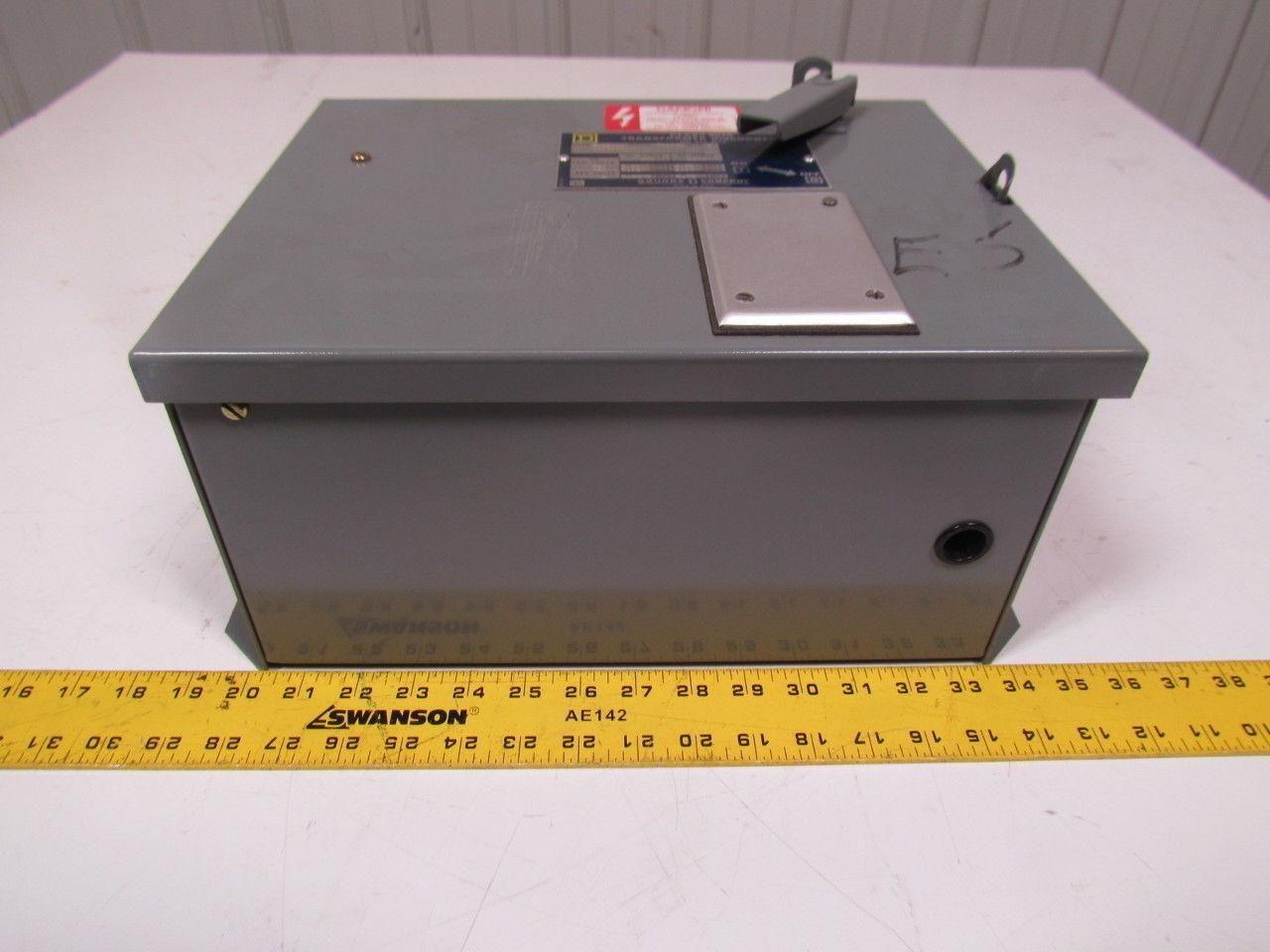 Square D SK5271U Power Transformer 1.0kva 600VAC Pri 230/460V Sec 115V
