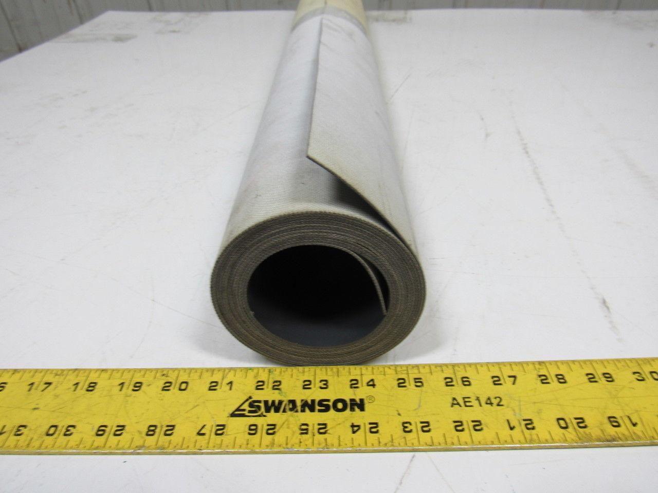 2 Ply Grey PVC Smooth Top Conveyor Belt 12Ft X 46-3/4" 0.050" Thick