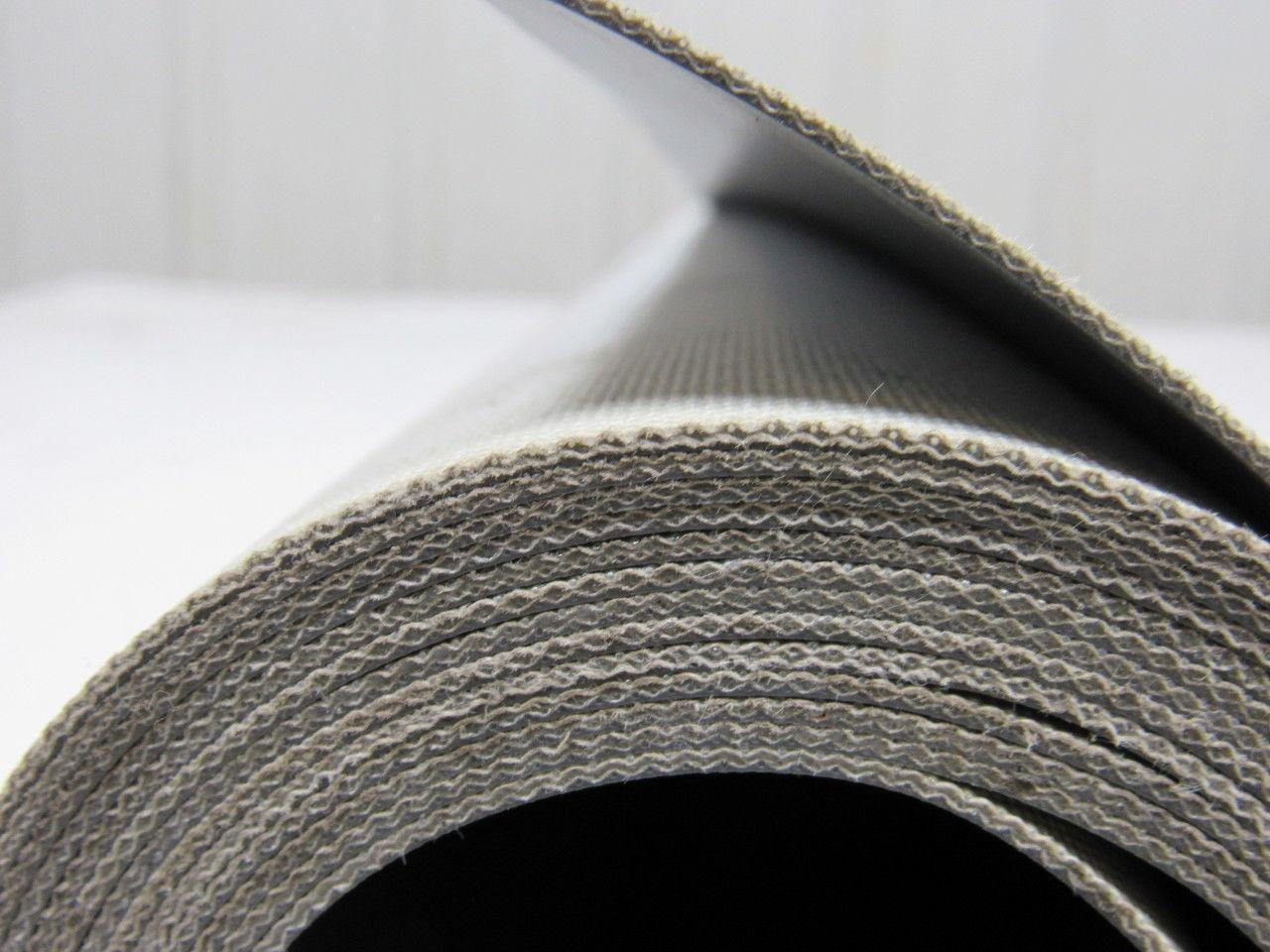 2 Ply Grey PVC Smooth Top Conveyor Belt 12Ft X 46-3/4" 0.050" Thick