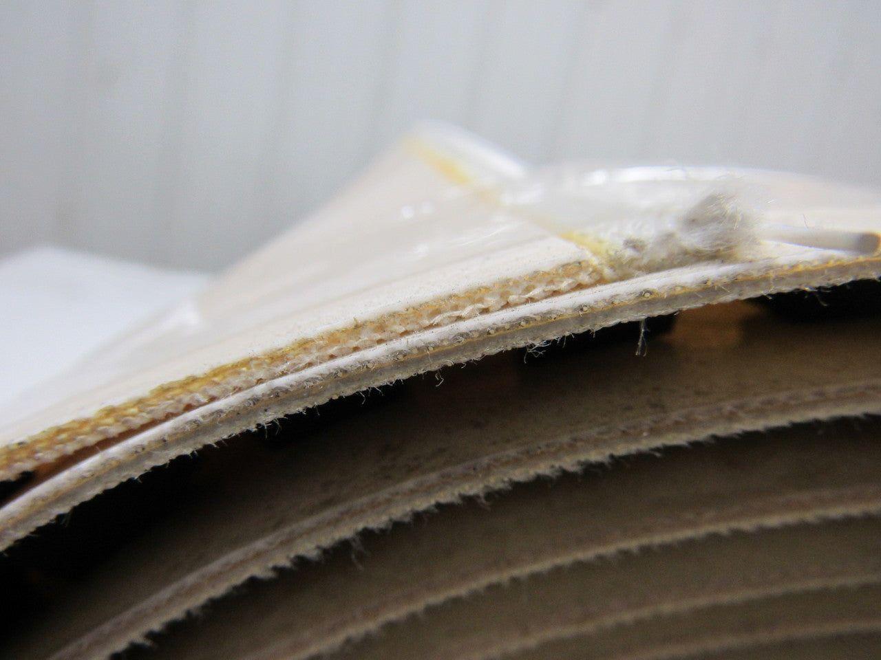 1-Ply Smooth Nylon Backed V Guide white Conveyor Belt 23' 9-1/4" X 43.5"