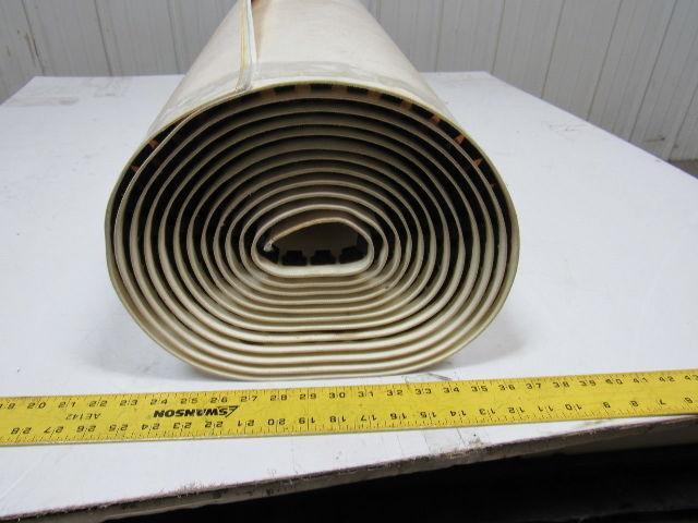 1-Ply Smooth Nylon Backed V Guide white Conveyor Belt 23' 9-1/4" X 43.5"
