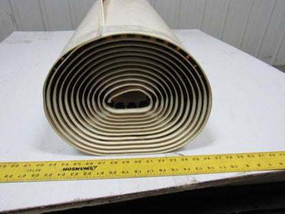 1-Ply Smooth Nylon Backed V Guide white Conveyor Belt 23' 9-1/4" X 43.5"