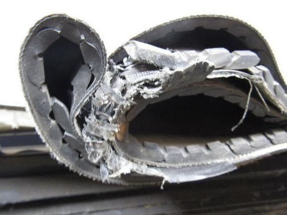 1-Ply Smooth Top Nylon Backed  V Guide continuous Conveyor Belt 11' X 56"