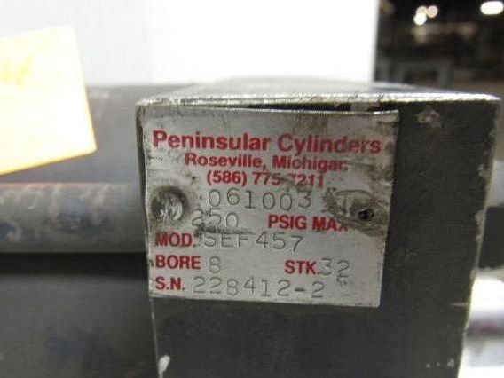 Peninsular  Pneumatic Air Cylinders SEF457 8" Bore 32" Stroke  1-3/4" Dia Rod