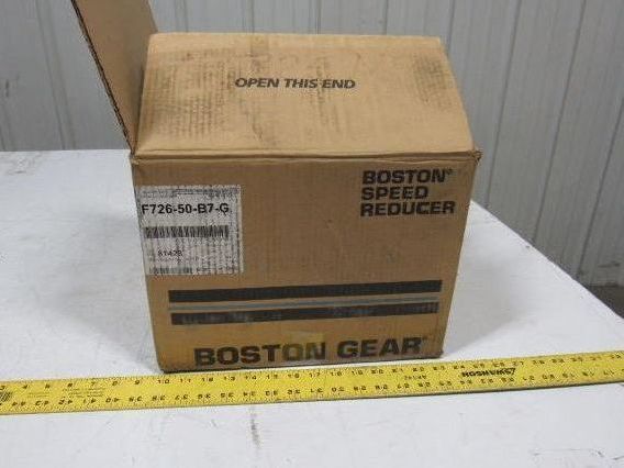 Boston Gear F26-50-B7-G Worm Gear Speed Reducer 50:1 56C  Quill In/ 1-1/8" Out