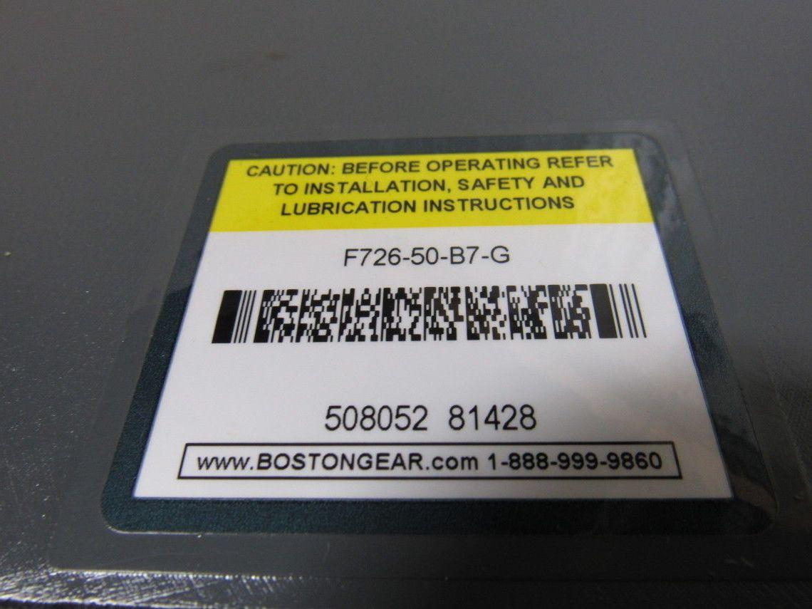 Boston Gear F26-50-B7-G Worm Gear Speed Reducer 50:1 56C  Quill In/ 1-1/8" Out