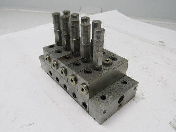 Lubriquip MSP-10T 5 Port Modular Divider Valve Assembly 1/8" Ports 3500 PSI