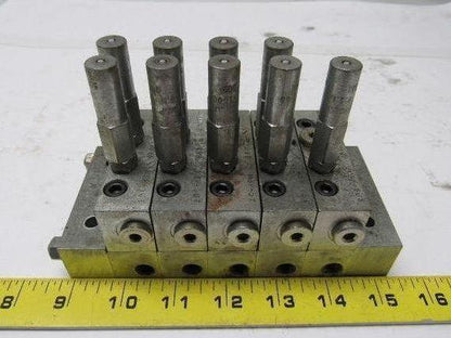 Lubriquip MSP-10T 5 Port Modular Divider Valve Assembly 1/8" Ports 3500 PSI
