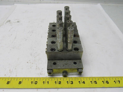 Lubriquip MSP-10T 5 Port Modular Divider Valve Assembly 1/8" Ports 3500 PSI