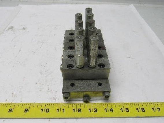 Lubriquip MSP-10T 5 Port Modular Divider Valve Assembly 1/8" Ports 3500 PSI