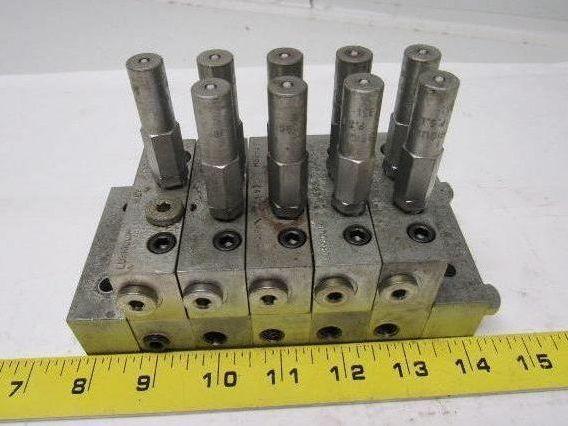 Lubriquip MSP-10T 5 Port Modular Divider Valve Assembly 1/8" Ports 3500 PSI